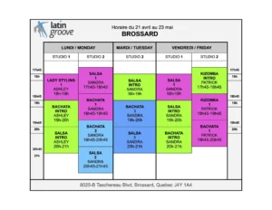 Schedule Brossard Apr 21 - May 25 2025 v3
