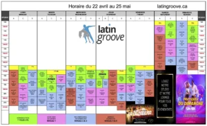 Schedule Montreal Apr 22 - May 25 2025